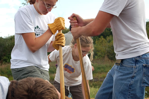 This was one of seven crews working at four, St. Cloud service projects on Sept. 8, 2007